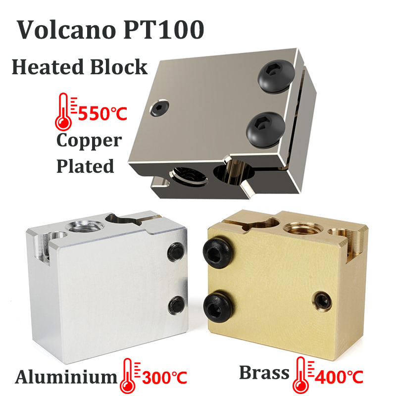 Direct Drive Extruder - Blocco riscaldato vulcano PT100 di alta