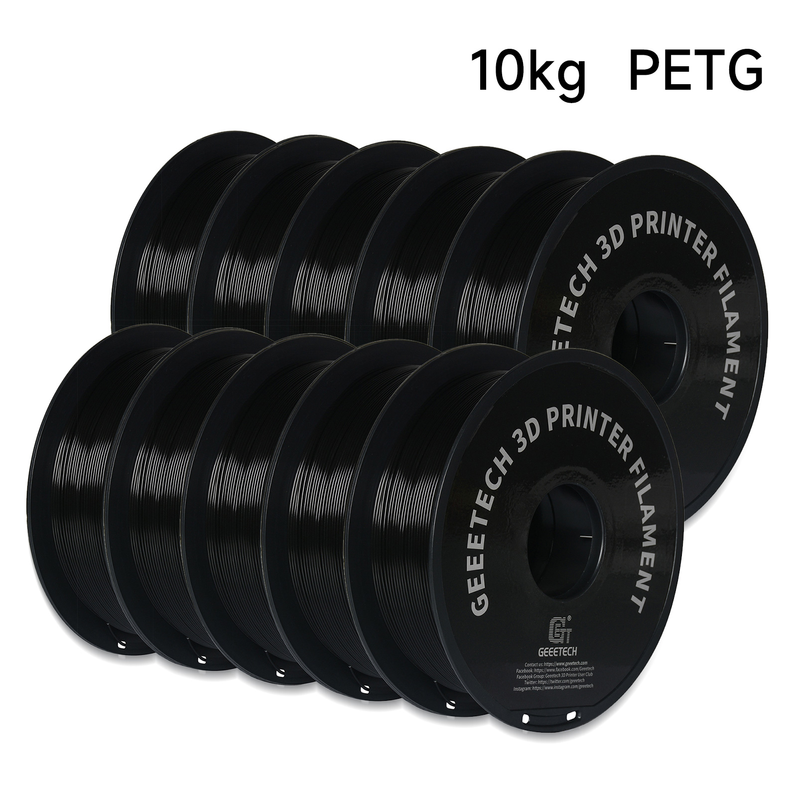 Filament 1.75 - GEEETECH 10 kg in una scatola