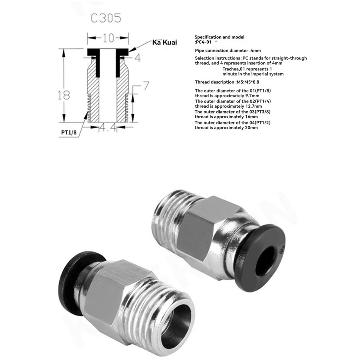 【A60I】 Connettore Pneumatico D - Ptfe Tube recensione e prezzo