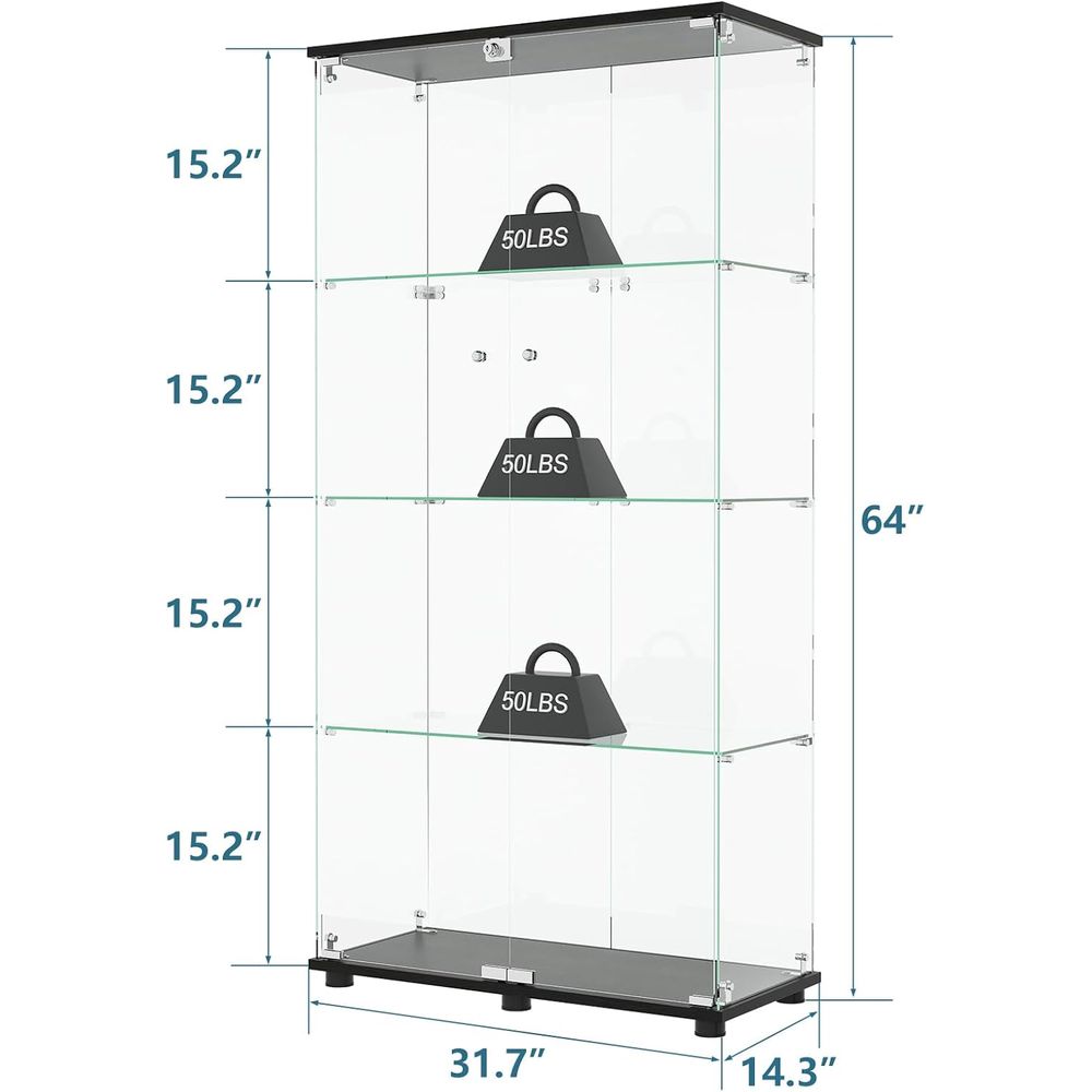 Vetrina in vetro con 4 ripiani - Glass Bed recensione e prezzo
