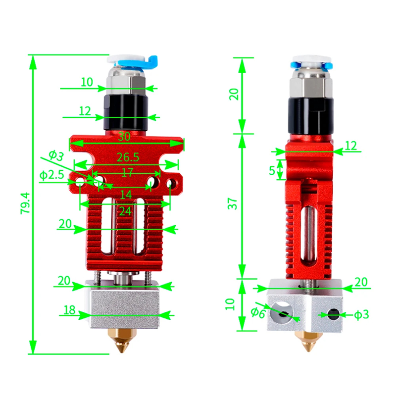 Parti della stampante 3D CR6 S - Direct Drive Extruder recensione e prezzo