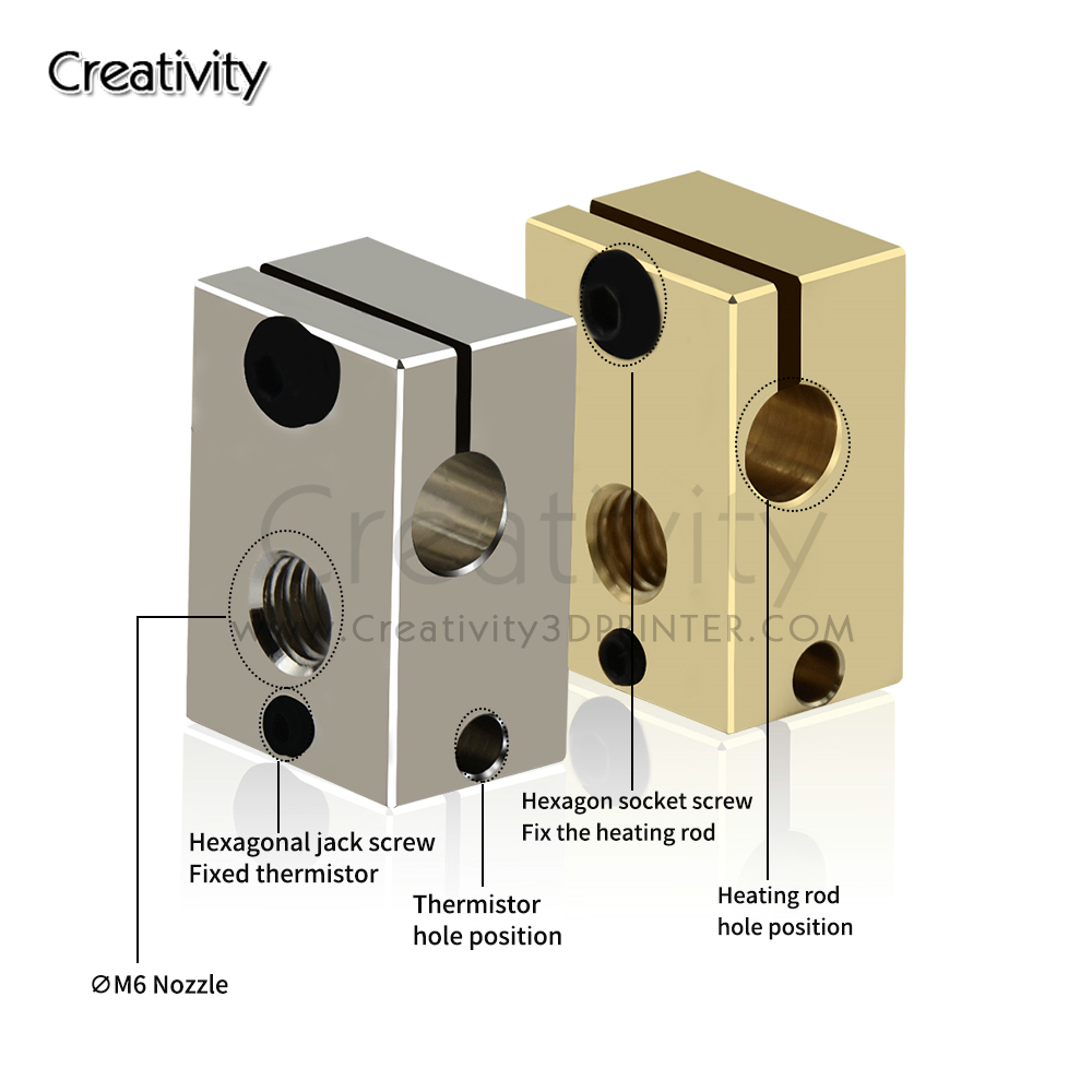 Blocco riscaldante V6 PT100 in - Direct Drive Extruder recensione e prezzo