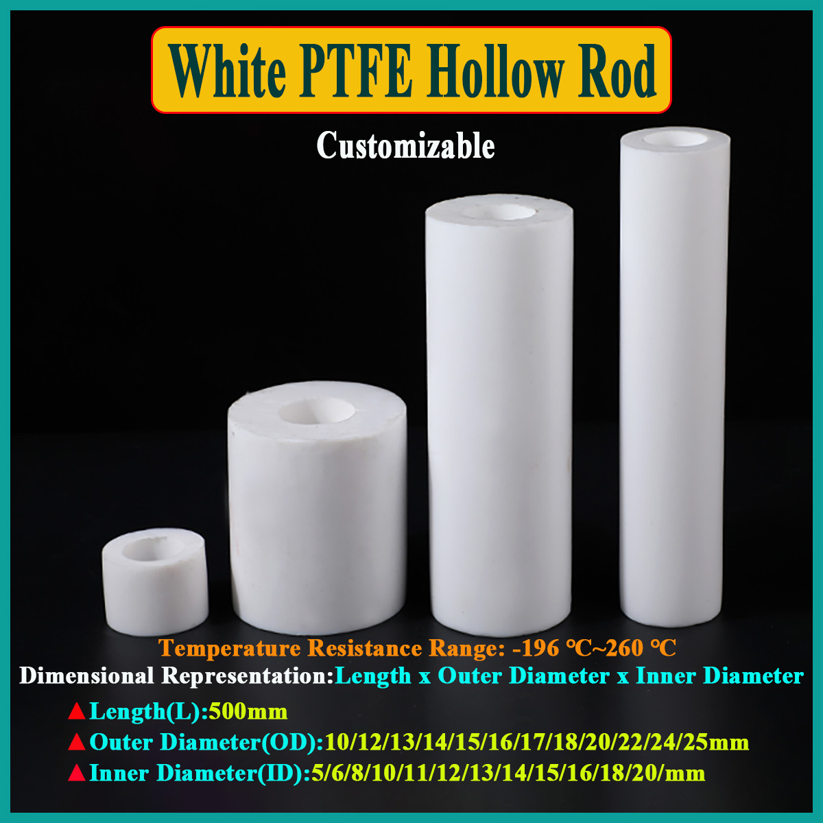 1 pz bianco PTFE asta cava pol - Ptfe Tube recensione e prezzo